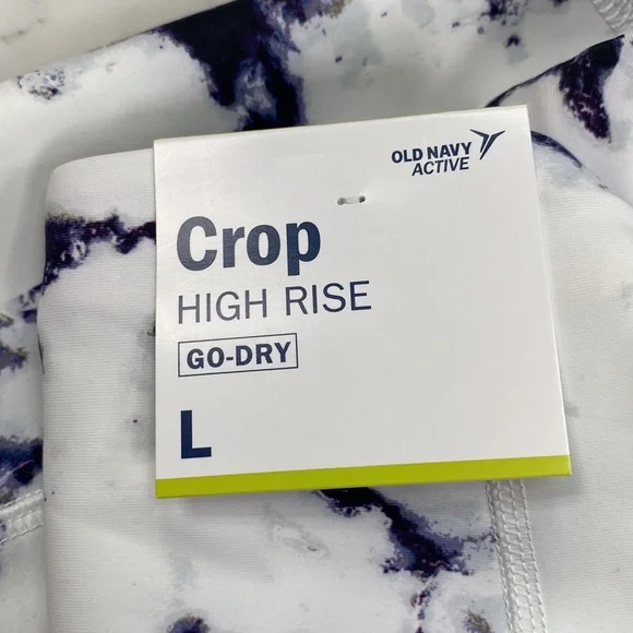 Old Navy high rise crop go-dry size L beautiful marble print - Picture 6 of 6